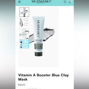 Mudmasky vitamin a booster blue clay mask